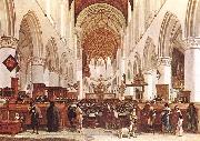 BERCKHEYDE, Gerrit Adriaensz. The Interior of the Grote Kerk (St Bavo) at Haarlem oil painting